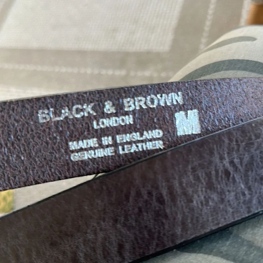 Black & Brown London Turquoise Big Buckle Leather Belt M — image 5 of 6